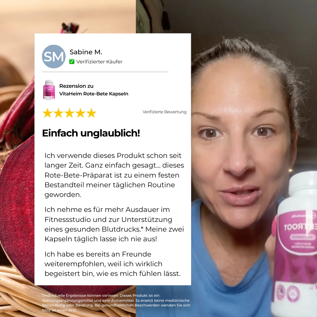VitaHeim Rote-Bete Kapseln für Durchblutung und Vitalität