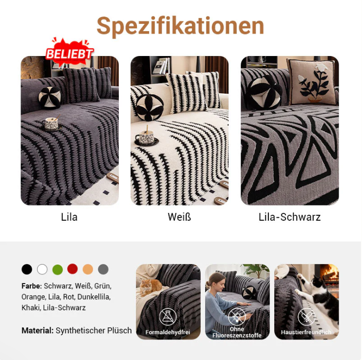 Plüsch Sofaüberwurf 2025