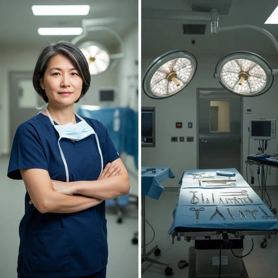 OP-Krankenschwester in der Wirbels&auml;ulenchirurgie